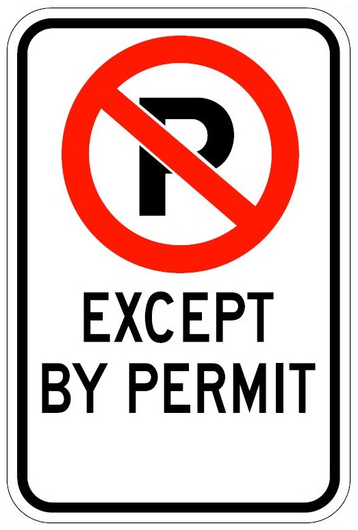 No Parking Except by Permit